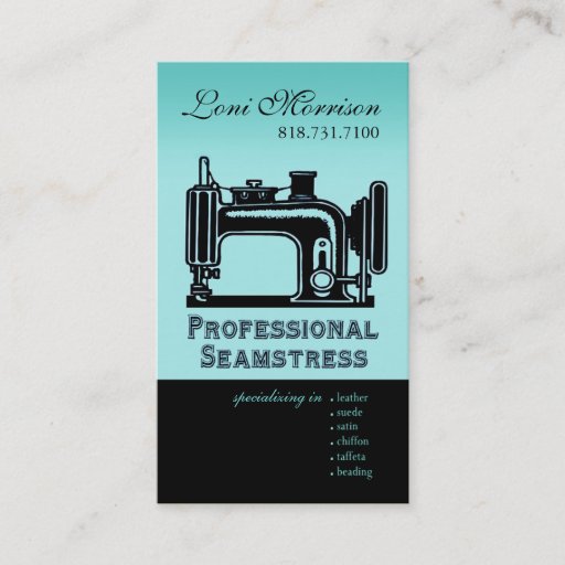 Customizable Pro Seamstress: Dressmaker, Patternmaker, Designer Business Cards