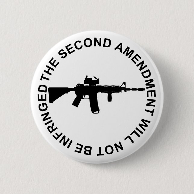 Pro Second Amendment Freedom Merchandise Pinback Button (Front)