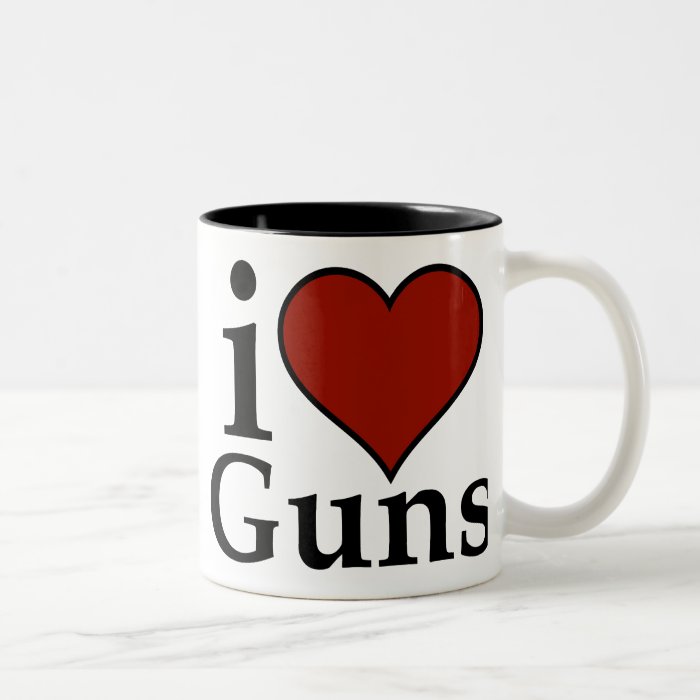 Pro Second Amendment I Heart Guns Mug