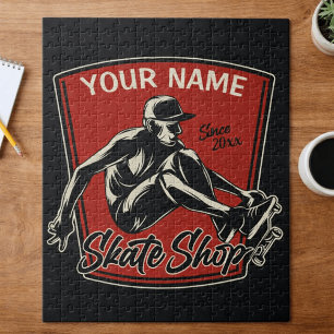 Pro Skater Shop Grab Trick Skateboarding  Jigsaw Puzzle