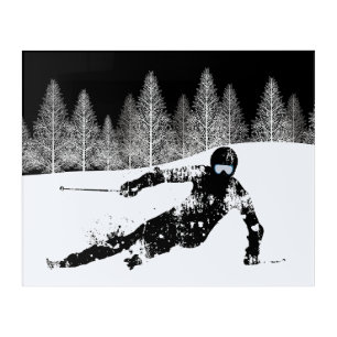 Pro Skier, Ski Snowboard Acrylic Print