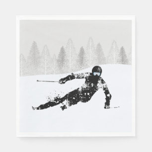 Pro Skier, Ski Snowboard Napkins