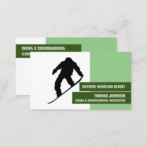 Pro Snowboarder Skier  Snowboarder Instructor Business Card
