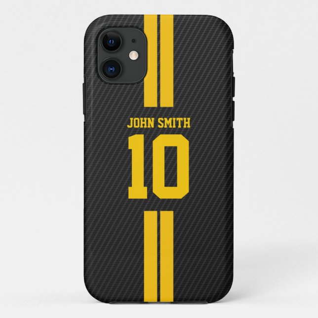 Pro Soccer Jersey Dark Carbon Fiber iPhone 5 Case (Back)
