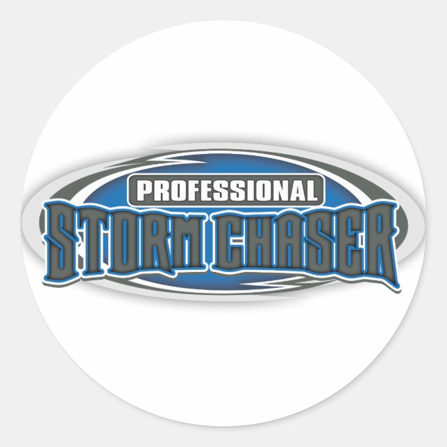 Pro Storm Chaser Classic Round Sticker (Front)