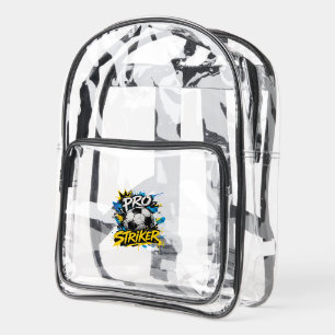 Pro Striker Urban Graffiti Soccer Clear Backpack