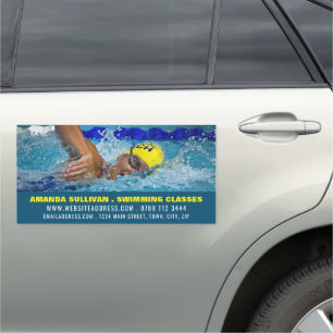 Pro Swimmer, Swimming Coach/Classes Car Magnet