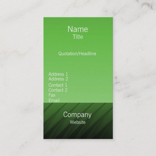 Pro Swirls II Business Card Green Business Card