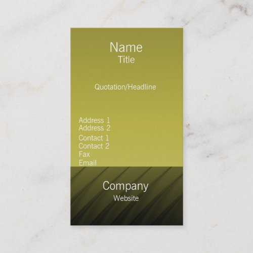 Pro Swirls II Business Card Olive Green Business Card