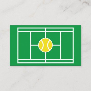 Pro Tennis Instructor Business Card Template by imagewear at Zazzle