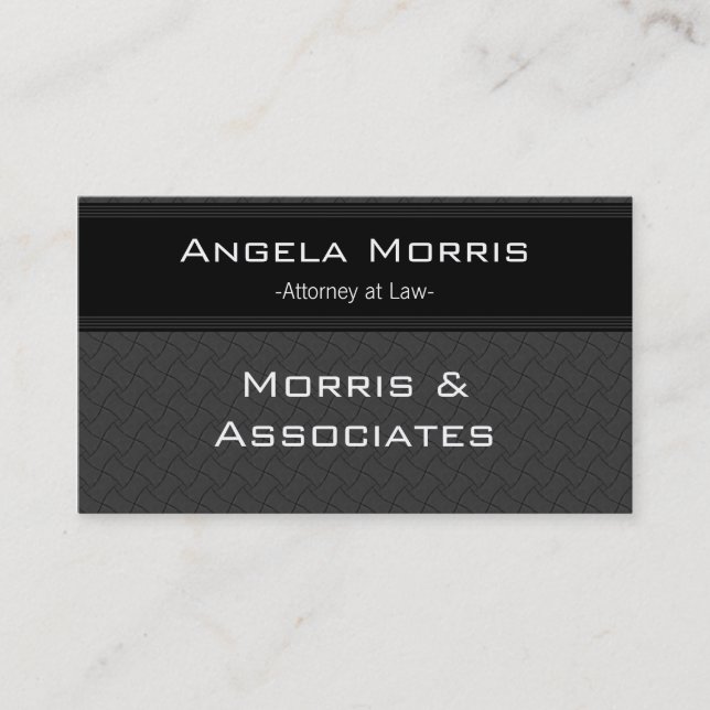 Pro Textures Business Card, Black and Slate Gray Business Card (Front)
