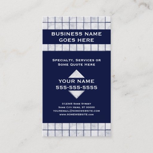Customizable pro tile business cards