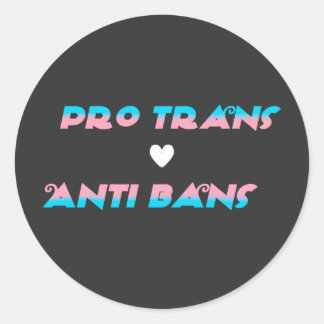 Pro Trans Classic Round Sticker