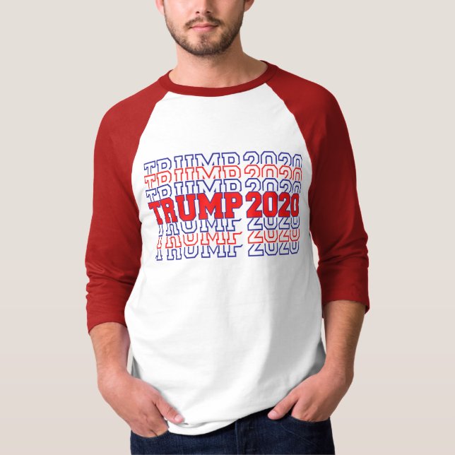 Pro Trump 2020 Election Typography T-Shirt (Front)