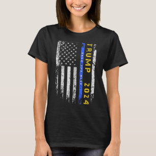 Pro Trump 47 2024 Back The Blue Thin Blue Line Ame T-Shirt