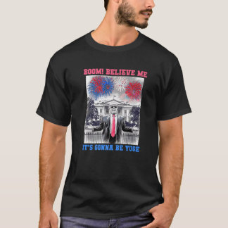 Pro TRUMP 4th of July YUGE FIREWORKS BOOM Squad US T-Shirt
