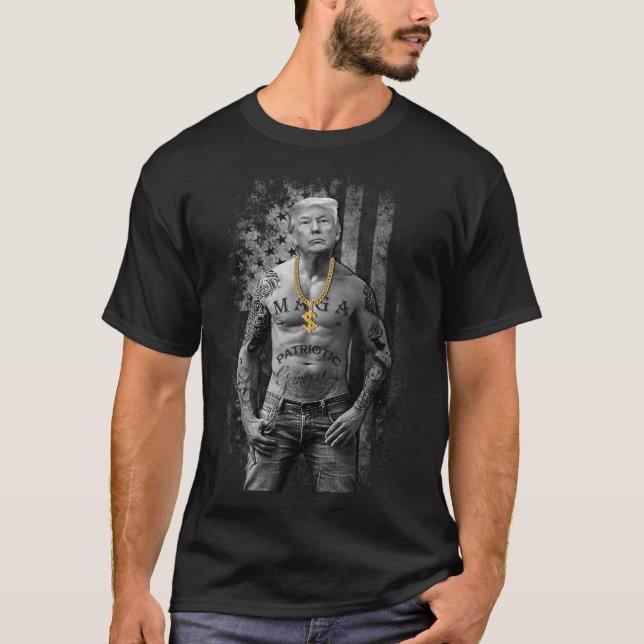 Pro Trump Patriotic Gangster - Anti-liberal Republ T-Shirt (Front)
