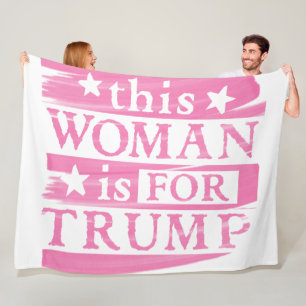 pro Trump - this Woman is for Trump PINK Fleece Blanket