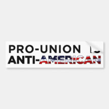 Pro Union - Bumper Sticker at Sticker Shoppe