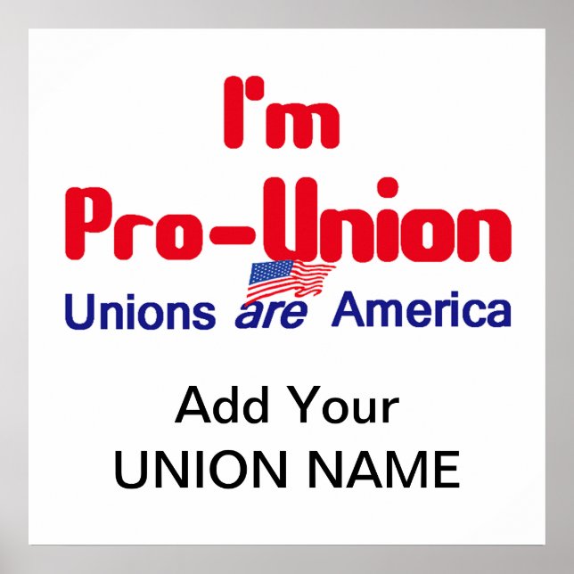 Pro Union POSTER Print (Front)