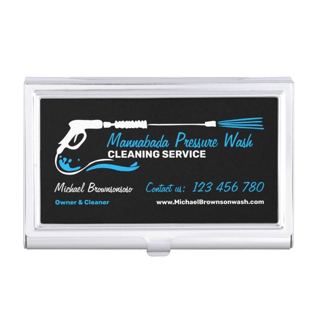 Pro unique Pressure Washing Power Masculine Business Card Case