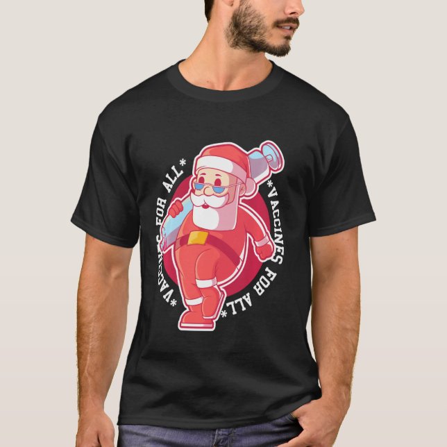 Pro Vaccination Funny Tshirt Vaccine Santa Shirt (Front)