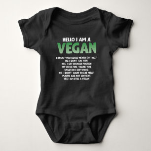 Pro Vegan Activism Statement Gym Athlete Veggie Baby Bodysuit