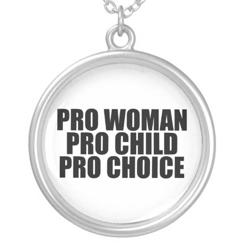 Pro Woman Child  Choice Silver Plated Necklace