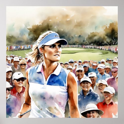 Pro Woman Golfer _ Golf Art Print