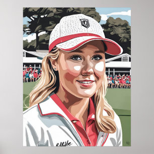 Pro Woman Golfer - Golf Art Print