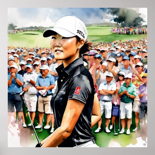 Pro Woman Golfer _ Golf Art Print