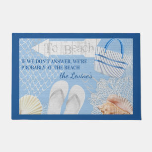 Probably At The Beach - Summertime Personalized Doormat