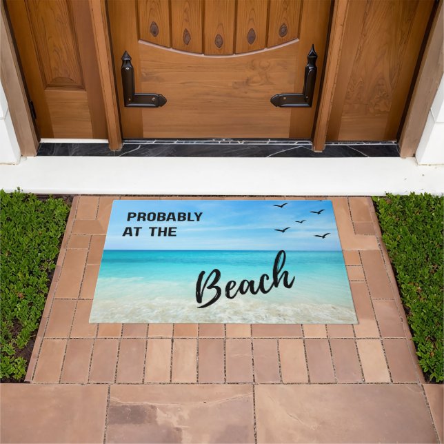 Probably at the Beach Tropical Coastal Doormat (Outdoor)