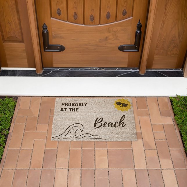 Probably at the Beach Tropical Coastal Fiber Doormat (Insitu (Outdoor))