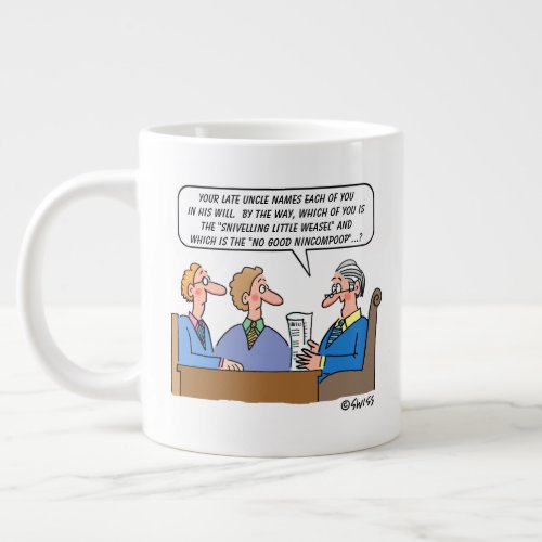 Probate Law Estate Lawyer Funny Attorney Cartoon Large Coffee Mug