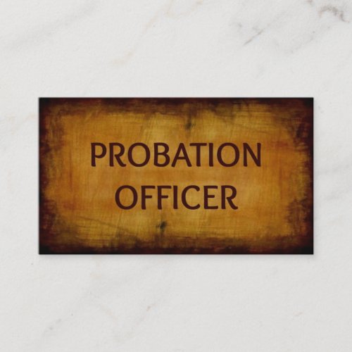 Probation Officer Antique Brushed Business Card