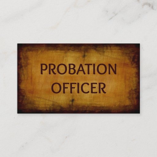 Customizable Probation Officer Antique Brushed Business Card