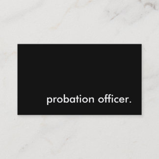 probation officer. business card