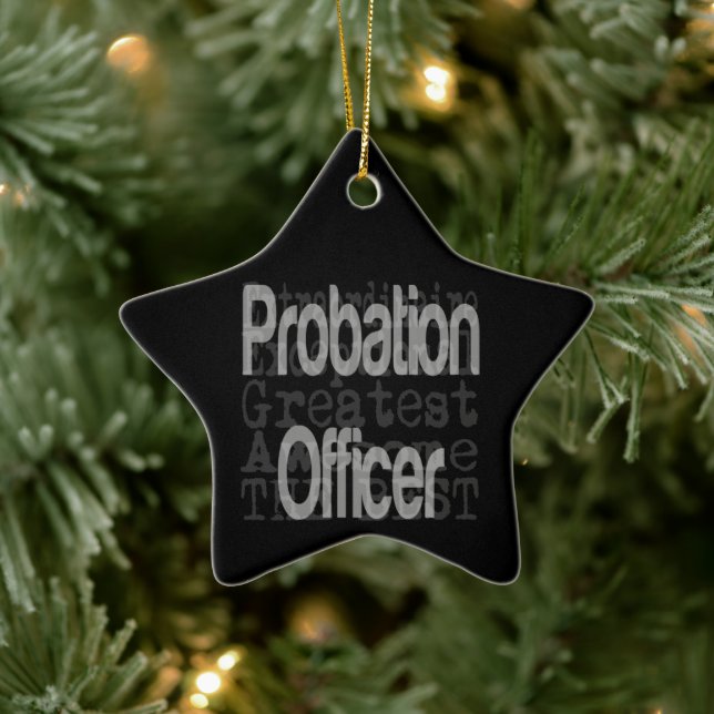 Probation Officer Extraordinaire Ceramic Ornament (Tree)