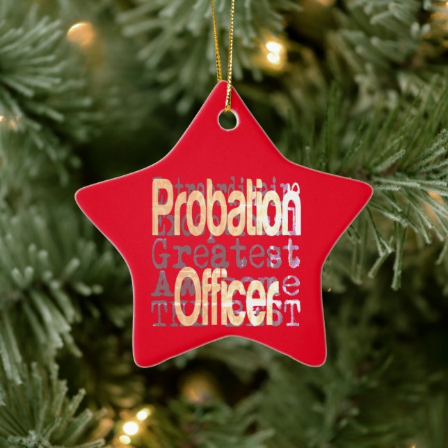 Probation Officer Extraordinaire Ceramic Ornament (Tree)