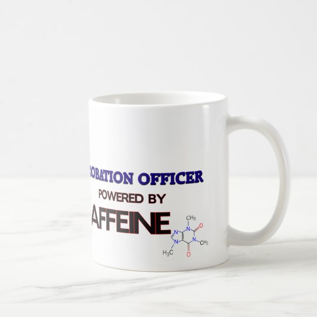 Probation Officer Powered by caffeine Coffee Mug (Right)