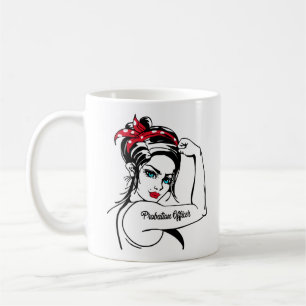 Probation Officer Rosie The Riveter Pin Up Coffee Mug
