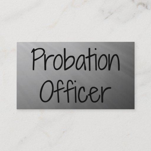 Customizable Probation Officer Silver Business Card