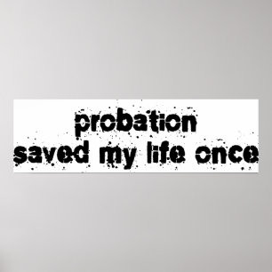 Probation Saved My Life Once Poster