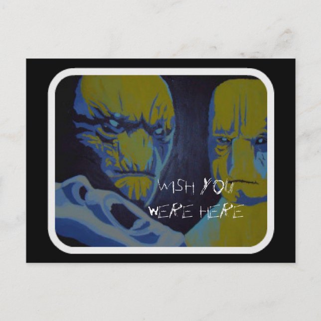 'Probe, wish you were here' Postcard (Front)