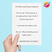Problem about being a Programmer.. Funny Birthday Holiday Card