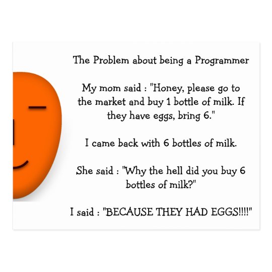 Problem About Being A Programmer Funny Mom Joke Postcard Zazzle Com