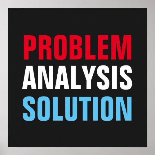 Problem Analysis Solution Motivational Inspiration Poster
