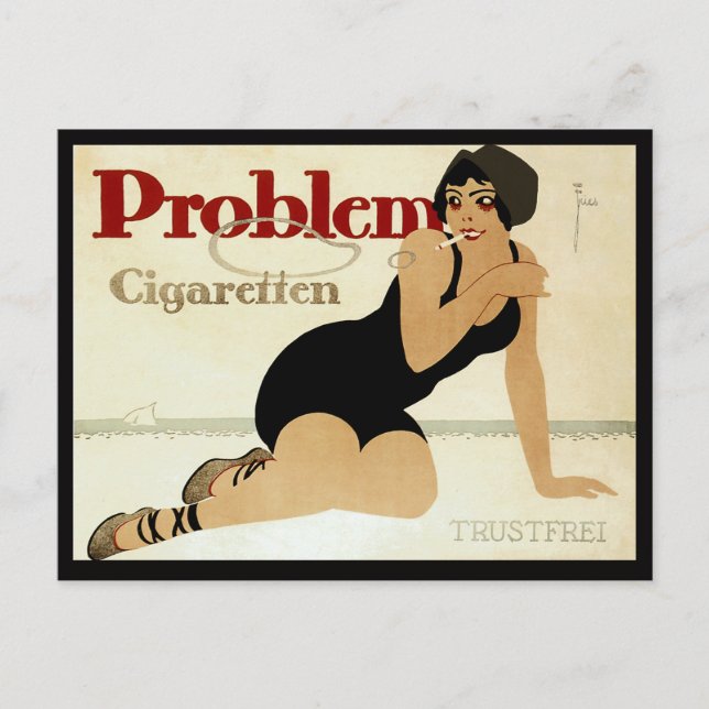 Problem Cigarette Ad Postcard (Front)