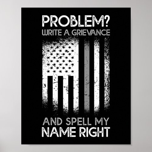 Problem Correction Officer Police Thin Silver Line Poster